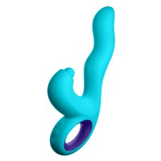 Klio Triple Action Thumping Rabbit Vibrator - Turquoise