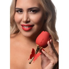 Bloomgasm Flutter Rose Sucking Rose with Butterfly Teaser - Red Bloomgasm Flutter Rose Sucking Rose with Butterfly Teaser - Red