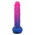 Naughty Bits Ombre Hombre XL Vibrating Dildo - - Pink/purple