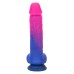 Naughty Bits Ombre Hombre XL Vibrating Dildo - - Pink/purple