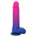 Naughty Bits Ombre Hombre XL Vibrating Dildo - - Pink/purple