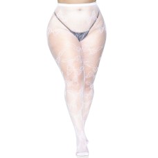 Butterfly Net Tights - 1x/2x - White Butterfly Net Tights - 1x/2x - White