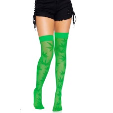 420 Net Thigh Highs - One Size - Green 420 Net Thigh Highs - One Size - Green