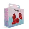 Vibrating Red Metal Remote Plug - Small