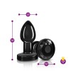 Vibrating Gunmetal Metal Remote Plug - Small