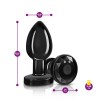 Vibrating Gunmetal Metal Remote Plug - Medium