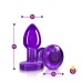 Vibrating Purple Metal Remote Plug - Small Vibrating Purple Metal Remote Plug - Small