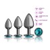 Teal Round Gem Anal Trainer Kit - Gunmetal Teal Round Gem Anal Trainer Kit - Gunmetal