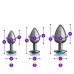 Teal Round Gem Anal Trainer Kit - Gunmetal Teal Round Gem Anal Trainer Kit - Gunmetal