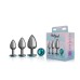 Teal Round Gem Anal Trainer Kit - Gunmetal Teal Round Gem Anal Trainer Kit - Gunmetal