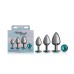 Teal Round Gem Anal Trainer Kit - Gunmetal Teal Round Gem Anal Trainer Kit - Gunmetal