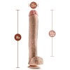 Dr. Skin - Dr. Michael - 14 Inch Dildo With Balls - Beige