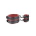 Saffron Thigh and Wrist Cuff Set - Black/red