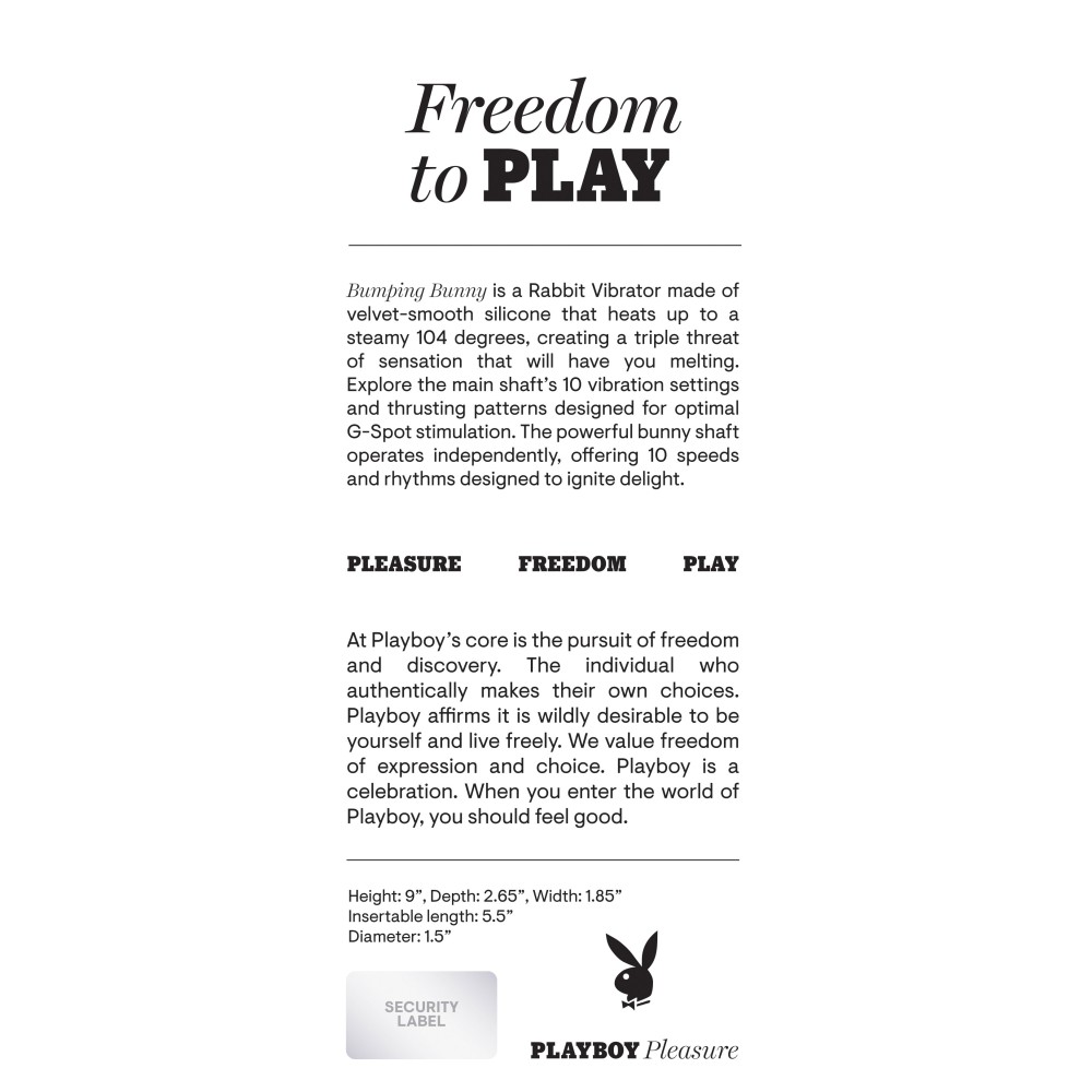 Playboy Pleasure - Bumping Bunny - Rabbit Vibrator - Opal