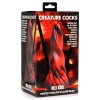 Hell Kiss Twisted Tongues Silicone Dildo - Red