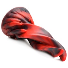 Hell Kiss Twisted Tongues Silicone Dildo - Red Hell Kiss Twisted Tongues Silicone Dildo - Red