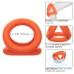 Alpha Liquid Silicone Tri-Ring - Orange Orange Alpha Liquid Silicone Tri-Ring - Orange Orange