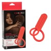 Silicone Rechargeable Vertical Dual Enhancer - Red Silicone Rechargeable Vertical Dual Enhancer - Red