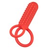 Silicone Rechargeable Vertical Dual Enhancer - Red Silicone Rechargeable Vertical Dual Enhancer - Red