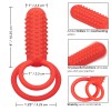 Silicone Rechargeable Vertical Dual Enhancer - Red Silicone Rechargeable Vertical Dual Enhancer - Red
