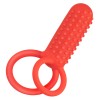 Silicone Rechargeable Vertical Dual Enhancer - Red Silicone Rechargeable Vertical Dual Enhancer - Red