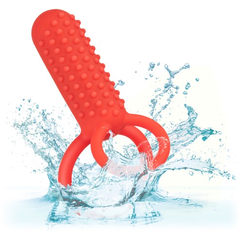 Silicone Rechargeable Vertical Dual Enhancer - Red Silicone Rechargeable Vertical Dual Enhancer - Red