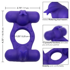 Silicone Rechargeable Triple Orgasm Enhancer - Purple Silicone Rechargeable Triple Orgasm Enhancer - Purple