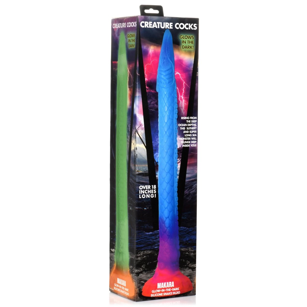 Makara Glow-in-the-Dark Silicone Snake Dildo Makara Glow-in-the-Dark Silicone Snake Dildo