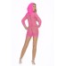Mini Dress With Hood - One Size - Neon Pink Mini Dress With Hood - One Size - Neon Pink