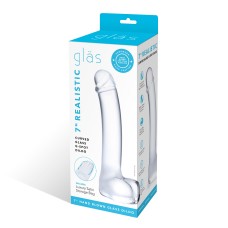7 Inch Realistic Curved Glass G-Spot Dildo - Clear 7 Inch Realistic Curved Glass G-Spot Dildo - Clear