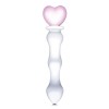 8 Inch Sweetheart Glass Dildo - Pink/clear