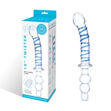 10 Inch Twister Dual-Ended Dildo - Clear/blue 10 Inch Twister Dual-Ended Dildo - Clear/blue