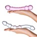 2 Pc Double Pleasure Glass Dildo Set - Pink/clear 2 Pc Double Pleasure Glass Dildo Set - Pink/clear