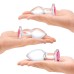 3 Pc Heart Jewel Glass Anal Training Kit - Clear/pink