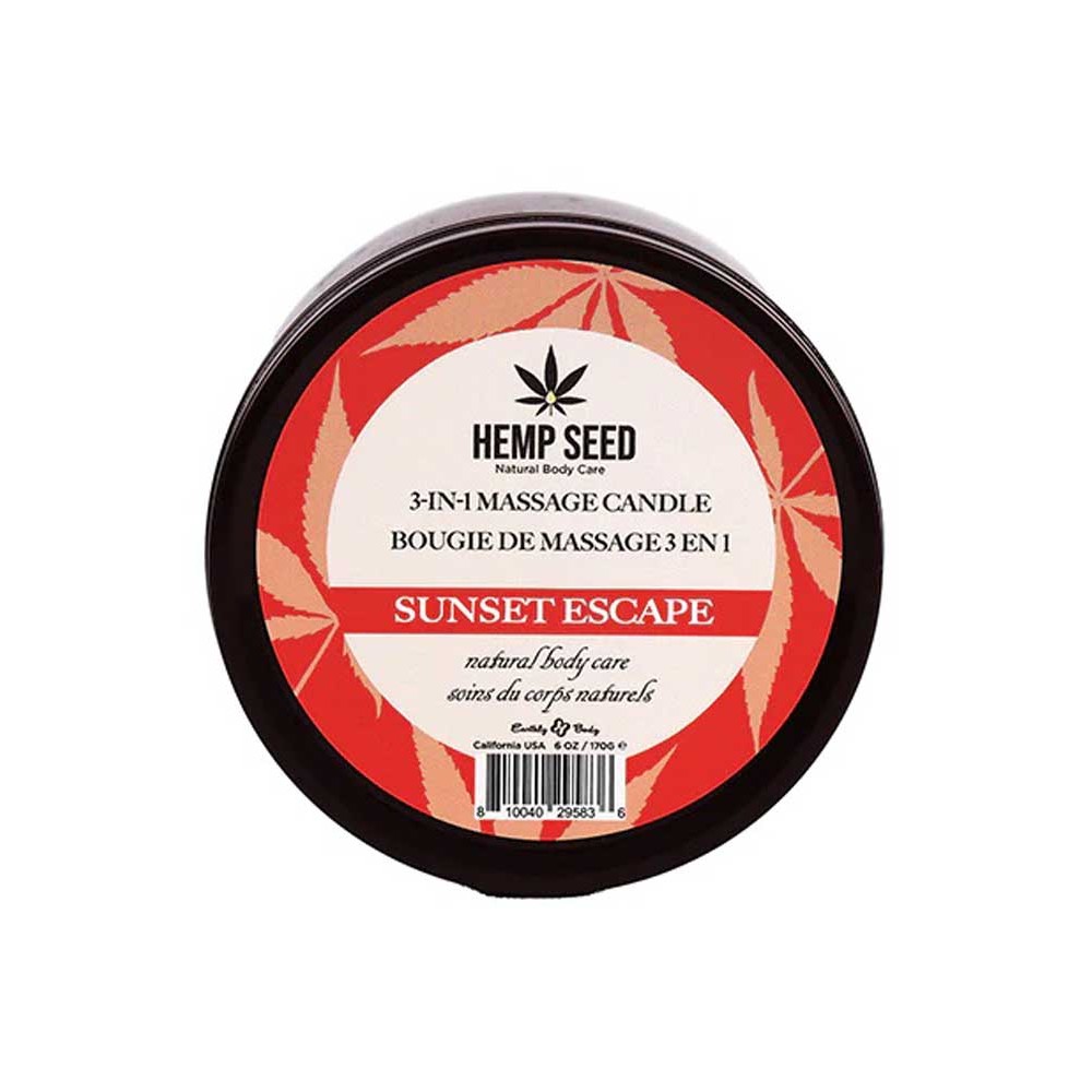 Hemp Seed 3-in-1 Massage Candle - Sunset Escape 6 Oz