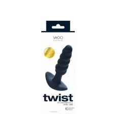 Twist Rechargeable Anal Vibe - Black Pearl Twist Rechargeable Anal Vibe - Black Pearl