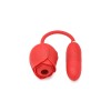 Bloomgasm Romping Rose Suction and Thrusting Vibrator - Red