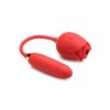Bloomgasm Romping Rose Suction and Thrusting Vibrator - Red