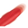 Bloomgasm Romping Rose Suction and Thrusting Vibrator - Red