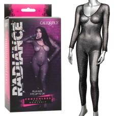 Radiance Crotchless Full Body Suit - Queen - Black Radiance Crotchless Full Body Suit - Queen - Black