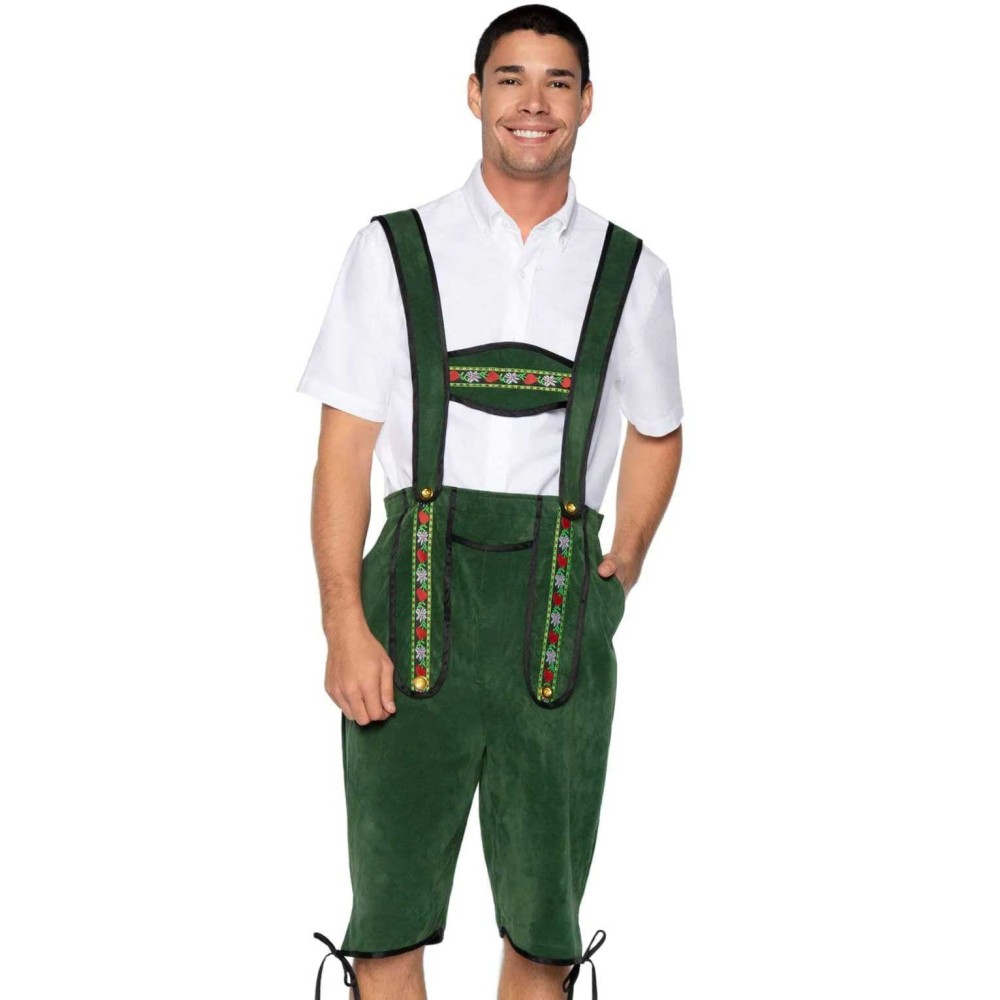Men's Beerfest Lederhosen Oktoberfest Costume - X-Large - Green