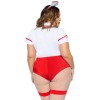 Plus Nurse Feelgood Sexy Costume - 3x/4x - White / Red