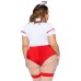 Plus Nurse Feelgood Sexy Costume - 3x/4x - White / Red Plus Nurse Feelgood Sexy Costume - 3x/4x - White / Red