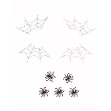 Spider Web Face Jewels Sticker