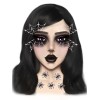Spider Web Face Jewels Sticker