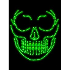 Glow in the Dark Skull Face Jewels Sticker