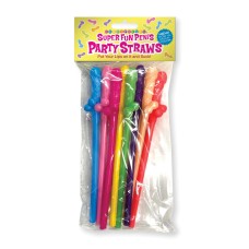 Super Fun Penis Straws - Multicolor Super Fun Penis Straws - Multicolor