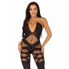 Feels Like Love Opaque Bodystocking - One Size - Black
