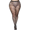 Cracked Fishnet Tights - 1x/2x - Black