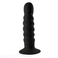 Kendall Silicone Dong Swirled Satin Finish - Black Kendall Silicone Dong Swirled Satin Finish - Black